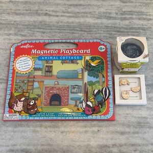 Play Set - eeBoo Magnetic Playboard, Land of Dough, Meri Meri Hair Clips